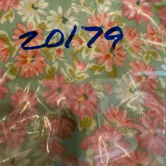 Dress Forum Star Floral Ruffle Crop Top Satin Tiered Babydoll Green Size Medium - Picture 8 of 8